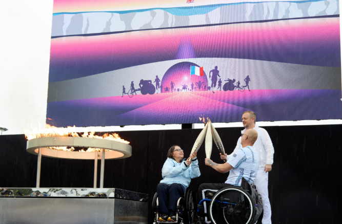 The Paris Paralympic flame is lit at its origin